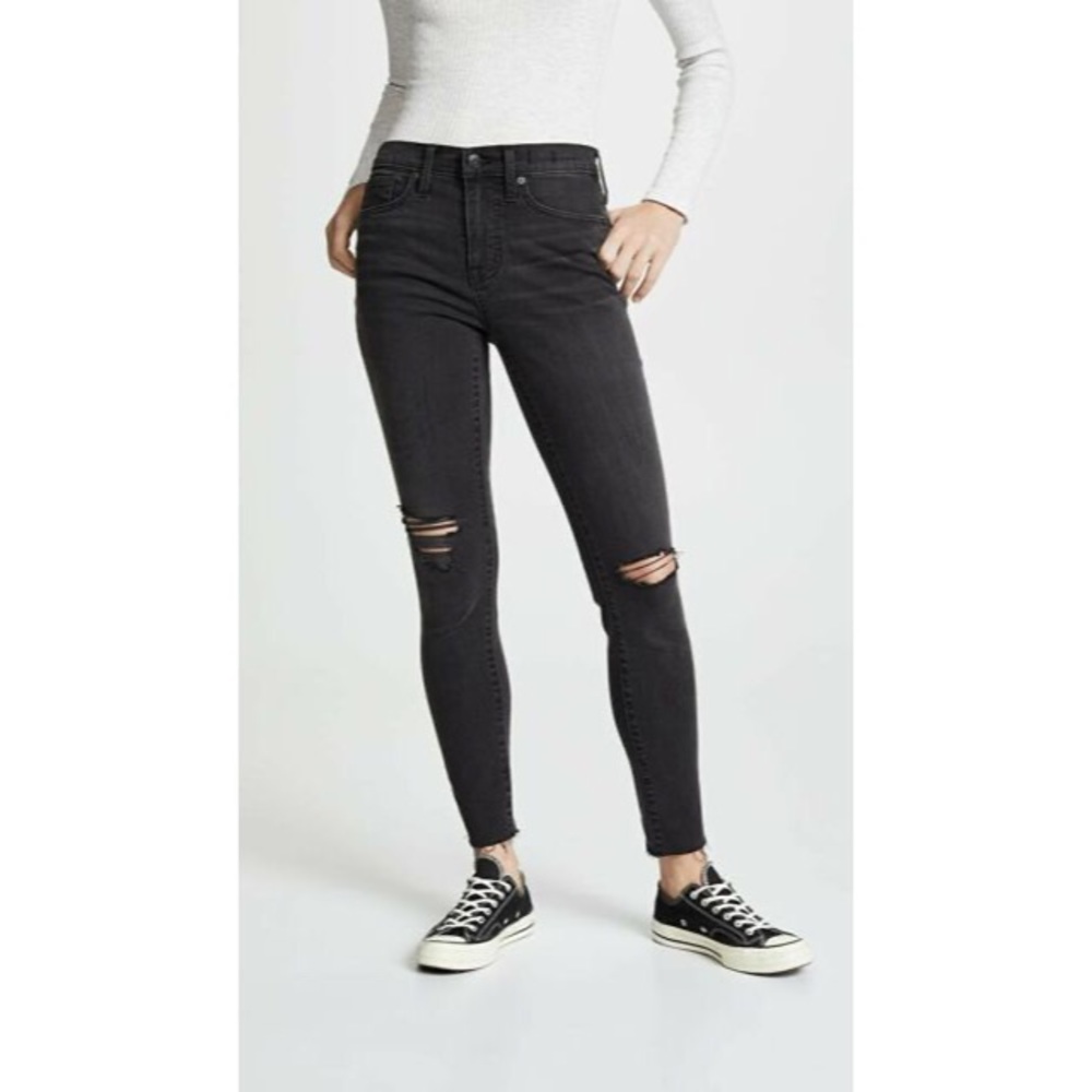 HP! 🥳 Madewell 9” Mid-Rise Denim Jeans Dark Grey